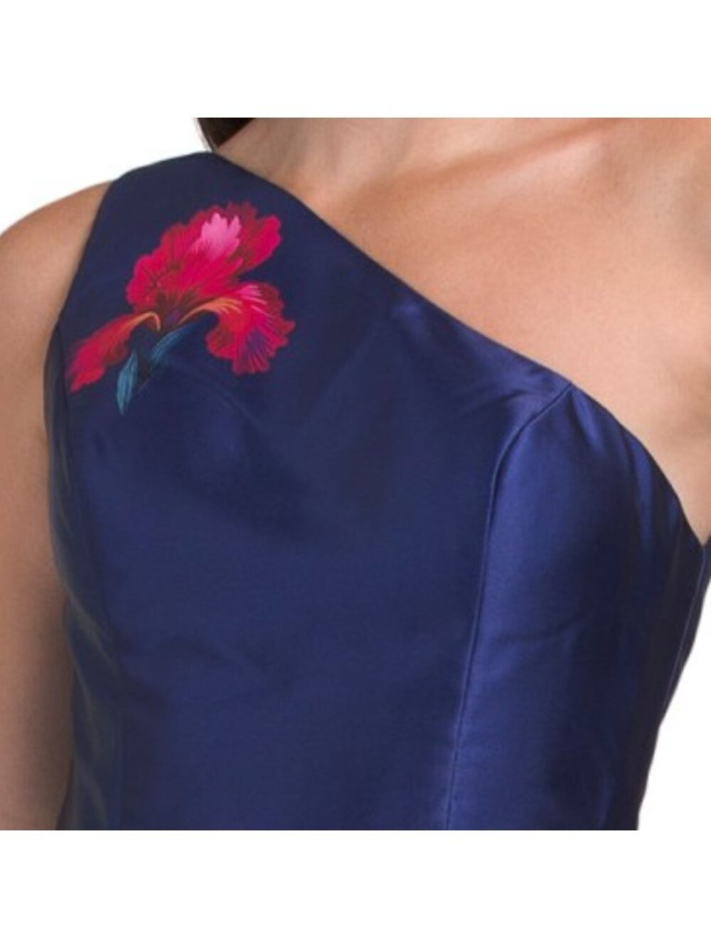 RENE BY RENE RUIZ One Shoulder Floral Mikado Gown - Picture 3 of 5